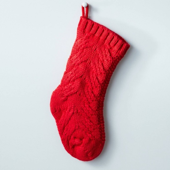 NEW Hearth & Hand red knit Christmas stocking - Picture 4 of 6